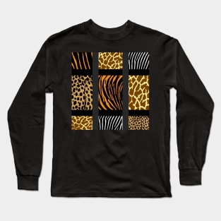 Mixed Animal Print Long Sleeve T-Shirt